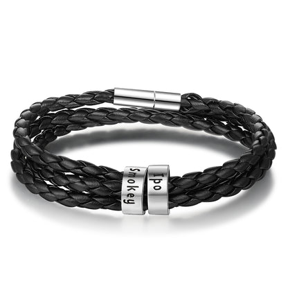 Personalisiertes Herren-Lederarmband