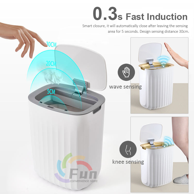 Smart Trash Can With Lid Automatic