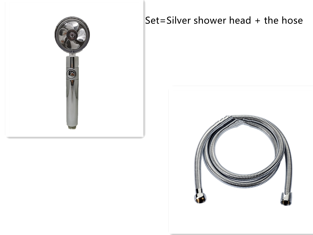 Shower Head Water Saving Flow 360 Degrees Rotating With Small Fan