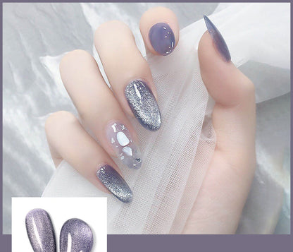 Milk Tea Crystal Stone Nail Polish