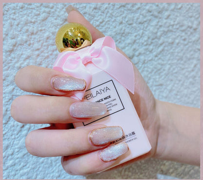 Milk Tea Crystal Stone Nail Polish