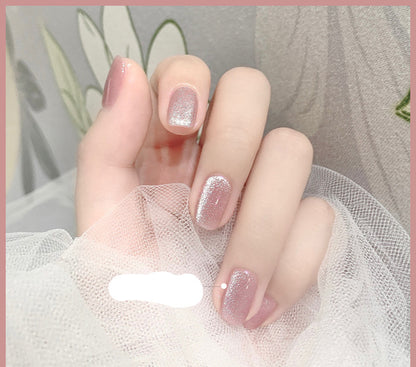 Milk Tea Crystal Stone Nail Polish