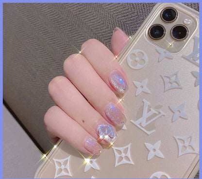 Milk Tea Crystal Stone Nail Polish