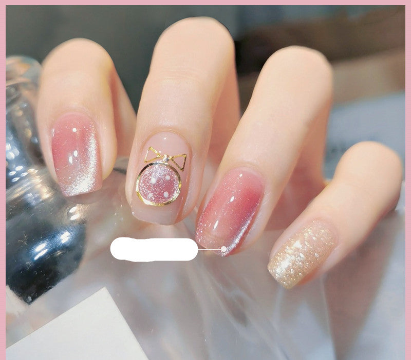 Milk Tea Crystal Stone Nail Polish