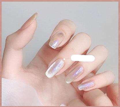 Milk Tea Crystal Stone Nail Polish