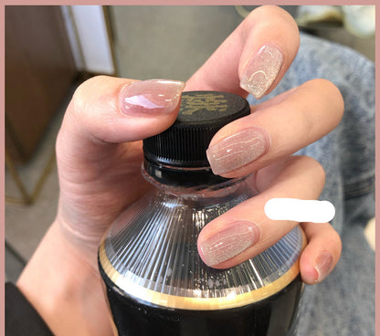 Milk Tea Crystal Stone Nail Polish