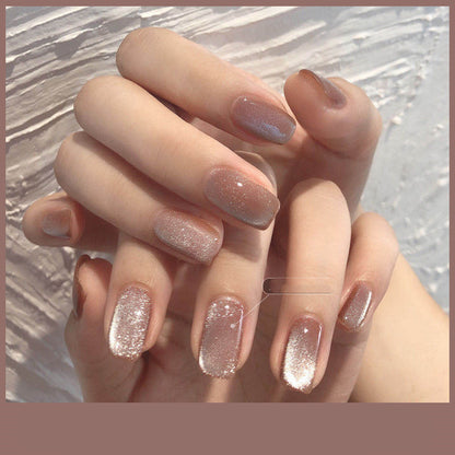 Milk Tea Crystal Stone Nail Polish