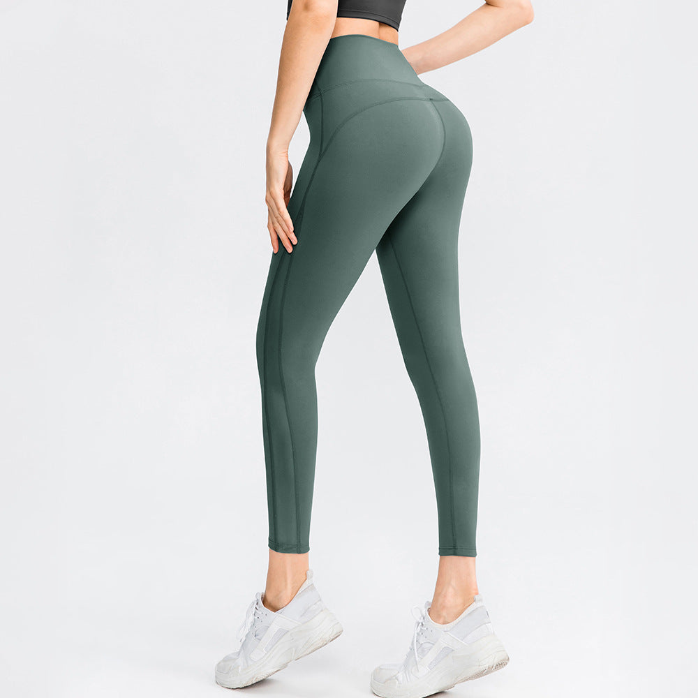 High Waist Hip Lift Brocade Double-sided Yoga Pants