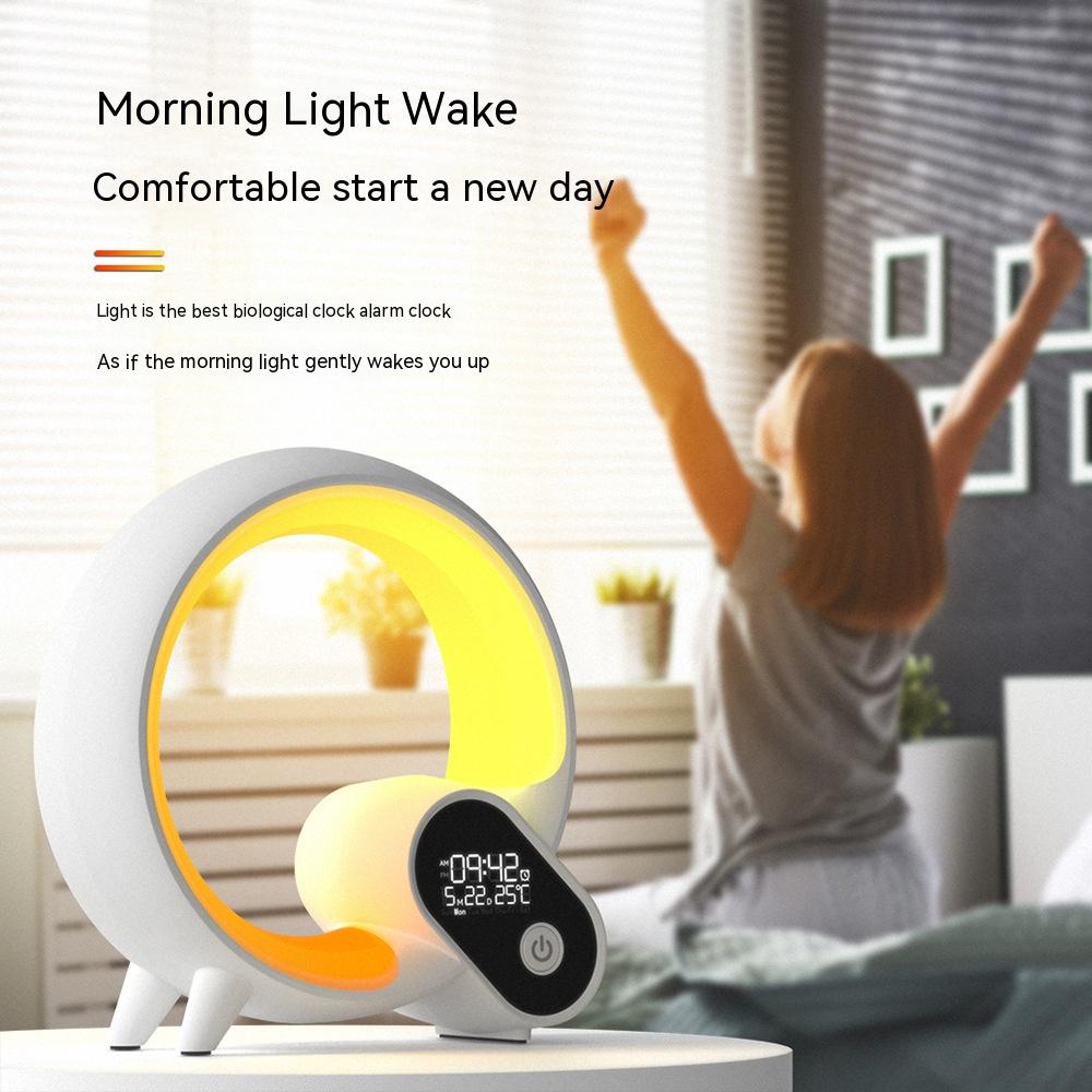 Q Light Analog Sunrise Digital Display Alarm Clock Bluetooth