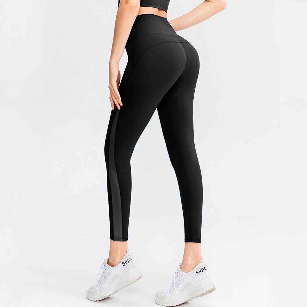 High Waist Hip Lift Brocade Double-sided Yoga Pants