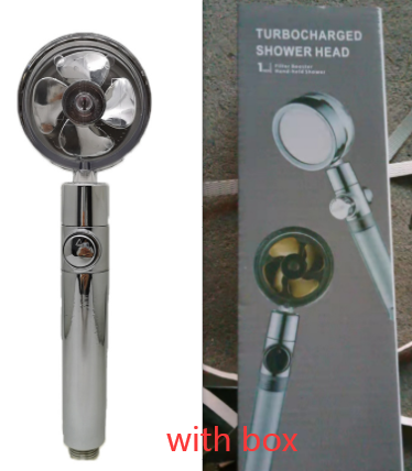 Shower Head Water Saving Flow 360 Degrees Rotating With Small Fan