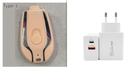 Mini-Schlüsselanhänger-Powerbank Typ C