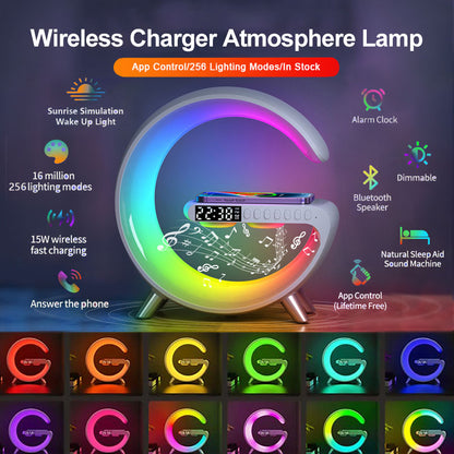 G Shaped LED Lamp Bluetooth Speake Wireless