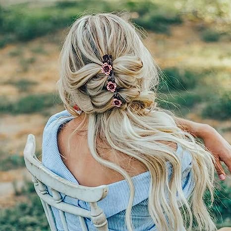 Four-Leaf Clover Crystal Hairclips