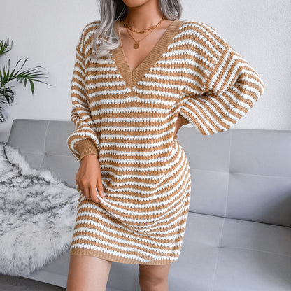 Striped Sweater Dress