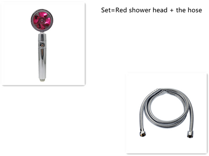 Shower Head Water Saving Flow 360 Degrees Rotating With Small Fan