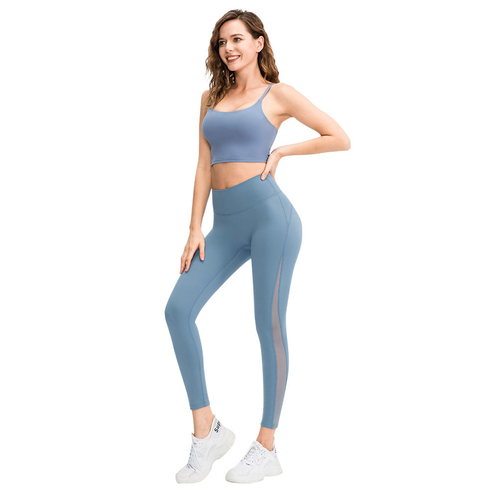 High Waist Hip Lift Brocade Double-sided Yoga Pants