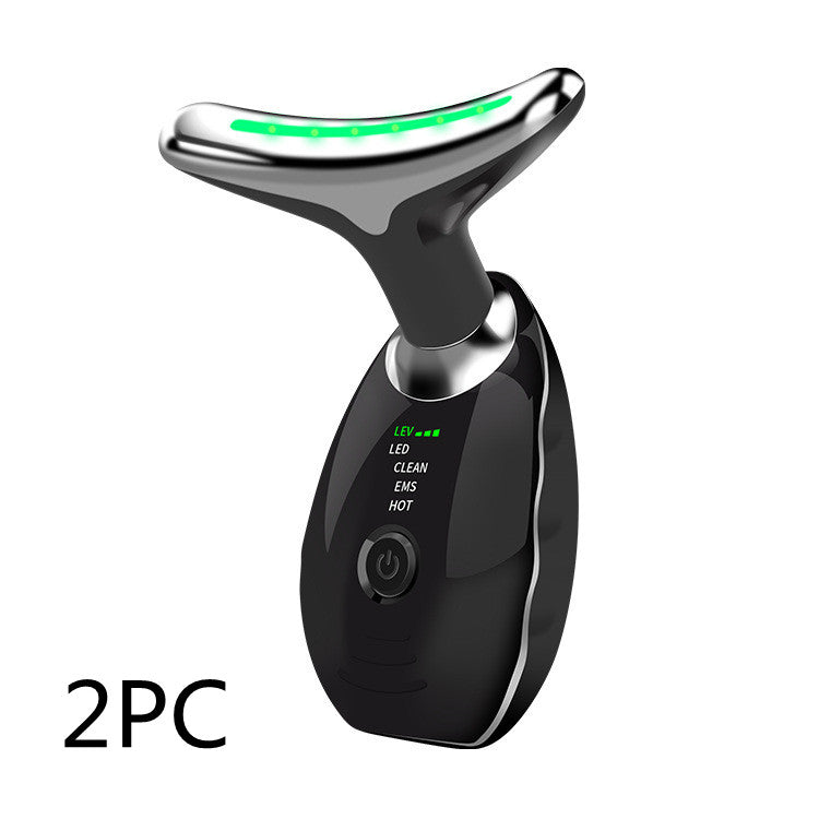 Neck Face Beauty Device LED Photon Therapy Skin Tighten Reduce Double Chin Anti Wrinkle Remove Lifting Massager