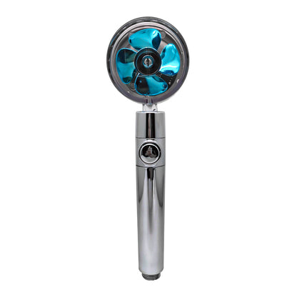 Shower Head Water Saving Flow 360 Degrees Rotating With Small Fan